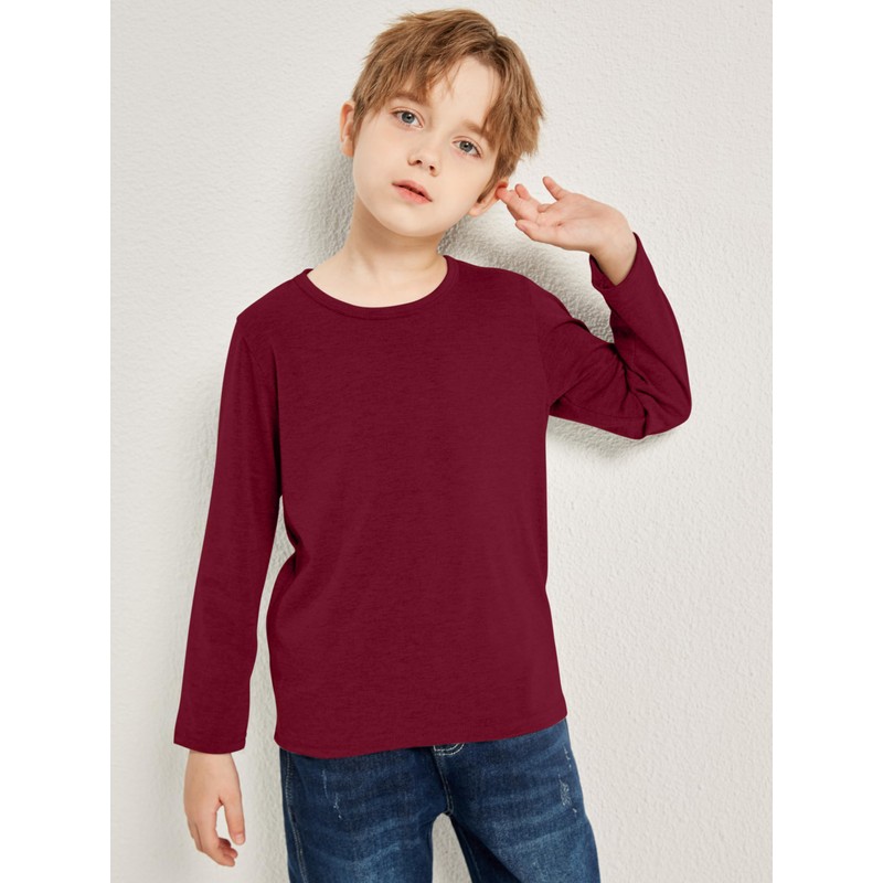 Cooraby 5 Pack Boys Long Sleeve Tees Boys' Long Sleeve