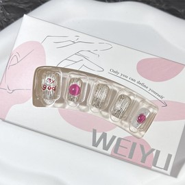 30Pcs Chrome Gold Press on Nails Short Square Fake Nails Star Gem Rhinestones Design Handmade Artificial Nails Glossy Stick on Nails Shining Candy Mirror False Nails Cute Short Glue on Nails for Women