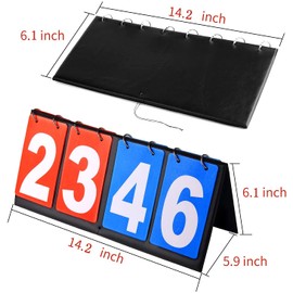 CNZON Scoreboard Score Keeper Score Flipper for Basketball Tennis Sports Basketball, Soccer, Tennis, School Training Sport Activity