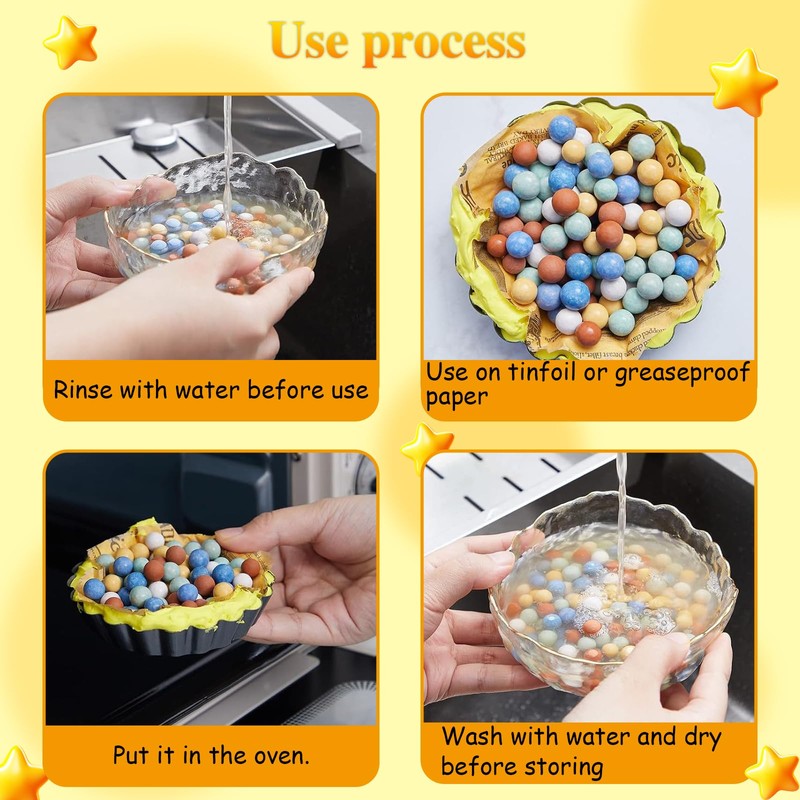 INCAUCA Pie Weights for Baking Crust, Multicolor Pie Crust Weights