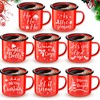 Shellwei 8 Pcs Christmas Gifts 12 oz Enamel Mugs Christmas