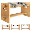 YIFAN Elevated Dog Bowls, Adjustable Raised Dog Food Bowl Stand,