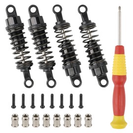 Pxyelec 4pcs Metal Shock Absorber RC Car Upgrade Parts Aluminum Shock Absorber for 1/18 WLtoys A959 RC Car A969 A979 K929 Upgrade Parts Comes with assembly tools