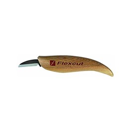 Flexcut Cutting Knife, High Carbon Steel Blade, Ash Handle, 1-1/4 inch Blade Bevel Length (KN12)