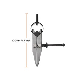 sourcing map Spring Joint Caliper 3 inch / 75mm Adjustable Spring Divider Caliper with Solid Nut for Metalworking Geometry Drawing Woodworking, Flat Leg