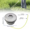 eMagTech Trimmer Head Replacement Silver Aluminum Universal Brushcutter Lawn Mower