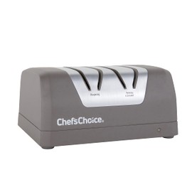 Chef’sChoice Electric Knife Sharpeners with Rechargeable Battery for 20-Degree Straight and Serrated Knives using 100-Percent Diamond Abrasives, 2-Stage, Gray
