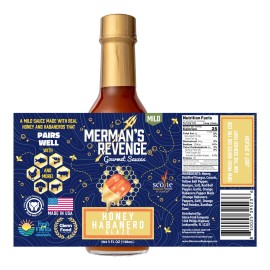 Merman's Revenge Honey Habanero Glaze, Gluten-Free, 5 fl oz , Glass Bottle