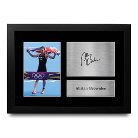 HWC Trading FR A4 Alistair Brownlee Great Britain Olympics Gifts Printed Signed Autograph Picture for Olympic Memorabilia Fans - A4 Framed