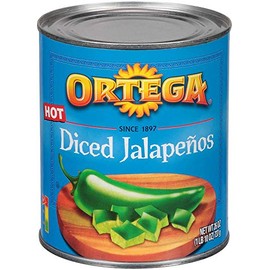 Ortega Diced Jalapeno Peppers - 26 oz. can, 12 cans per case