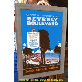 Pacific Electric Railway Motor Coach Tours: Beverly Blvd., LA Advertising Poster