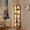 Furnulem 6 Tier Corner Shelf with LED Light, 67.5” Tall