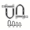 DOJA Industrial Shackle, Galvanised Steel, M6, Pack of 10, Shekel