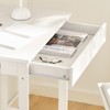 SoBuy White Small Desk with Drawers, Mini Table Computer Writing