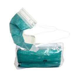 Pac-Dent MASKT-01HG-A iMask ASTM Level 2 3 Ply Disposable Face Masks, reen, Pack of 50