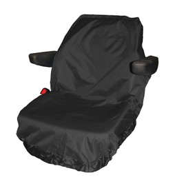 Town & Country Covers | Universal Tractor Seat Cover, Plant Hire Seat Cover, Standard & Large Size, Heavy Duty, Fast & Easy to Fit, Waterproof, Armrest & Headrest Slots (Black, Large)