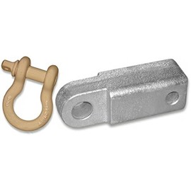 BILLET4X4 2 inch Steel Receiver Bracket w/ 4-3/4 TON Desert Sand Powdercoated D-Shackle (Off-Road Recovery)
