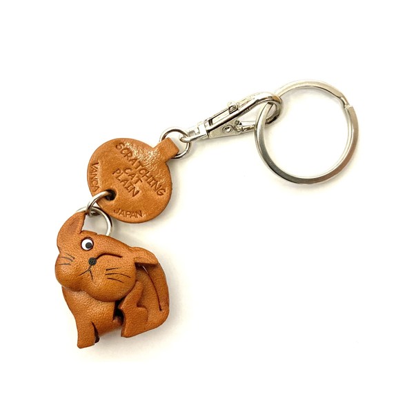 GENUINE LEATHER CAT Keychain Cat or Roach Years VANCA CRAFT