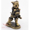 Solid Brass Figurine of sad Cat Puss in Boots Fairy