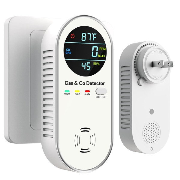 4-in-1 Natural Gas Leak Detector & Carbon Monoxide Detectors -