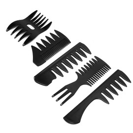 Kit de Peine Profesional para Peinar el Cabello - Juego de Peine para el Cabello Peinado hacia Atrás con Dientes Anchos - Peine Negro para Peluquero con Diseño Especial para una