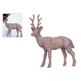 Toyland 529043Z Glitter Reindeer | Rose Gold | 17 cm | Pack of 1 Accessory