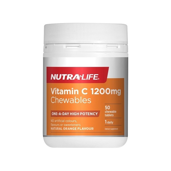 Nutra-Life Nutralife Vitamin C 1200mg One-a-Day Chewable Tablets 50