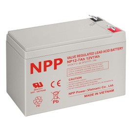 NPP NPP 12V 7Ah Rechargeable AGM SLA Battery with F1 Terminals, for ADT Security Alarm System, UPS, Verizon Fios Box etc