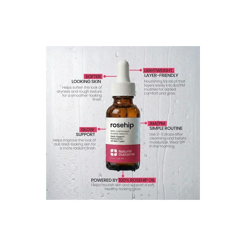 Rosehip Oil by Natural Outcome for Women - 1 oz