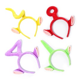 BEZHGOC Teletubbies Headband, 4Pcs Cartoon Teletubbies Costume Headband Cute Hair Hoop Band Birthday Party Decorations Hair Accessories for Kids Adult