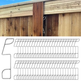 Fence Panel Clips and Wedges, 50 Pcs fence clips to Stop Rattling and Banging, Durable Stainless Steel Grips for 6 Fences for Rattling Fences