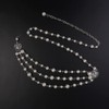 Jumwrit Bohemian Pearl Waist Chain With Silver Coin - Multilayer
