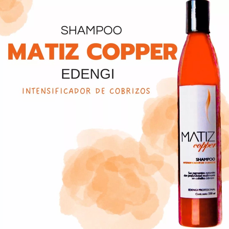 Edengi Shampoo Matiz Copper Intesificador De Cobrizos Edengi 330ml