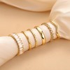 Finrezio 6PCS 14K Gold Plated Stacking Ring Set for Women