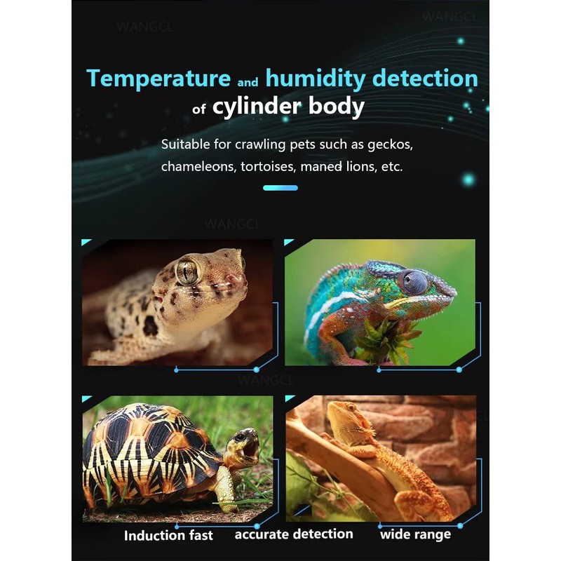 WANGCL Electronic Reptile Hygrometer Waterproof Real Time Lizard Crawler Box