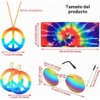 Set de accesorios hippie 5 piezas – Collar paz, aretes,