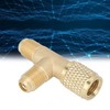 Hztyyier Quick Coupler Tee Adapter SAE Brass Refrigerant Adapter Valve