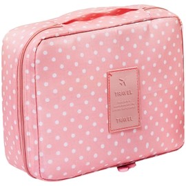 Retoo Cosmetic Bag Makeup Bag Toiletry Bag Travel Make Up Bag Cosmetic Bag Portable Organiser for Women Girls Toiletry Bag Cosmetic Box Multifunctional Cosmetic Case Portable, pink