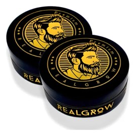 2 Balsamos Realgrow Al 15% Para Crecer Y Engrosar La Barba Cítrica