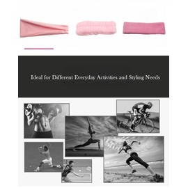 HXIELEC Pink Soft Elastic Headbands for Women – 3-Pack Non-Slip Hair Bands for Yoga, Running, and Everyday Use
