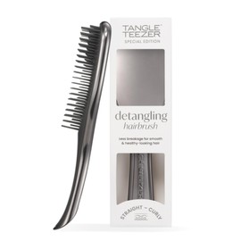 Tangle Teezer Chrome Ultimate Detangler Brush for Wet & Dry Hair, Eliminates Knots & Reduces Breakage for Straight to Curly Hair Types, Midnight Silver