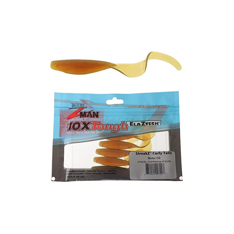 Zman 4" Curly Tail Streakz - Z Man Soft Plastics