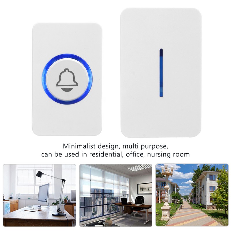 Remote Control Doorbell Wireless Long Distance Loud Volume Stick Music