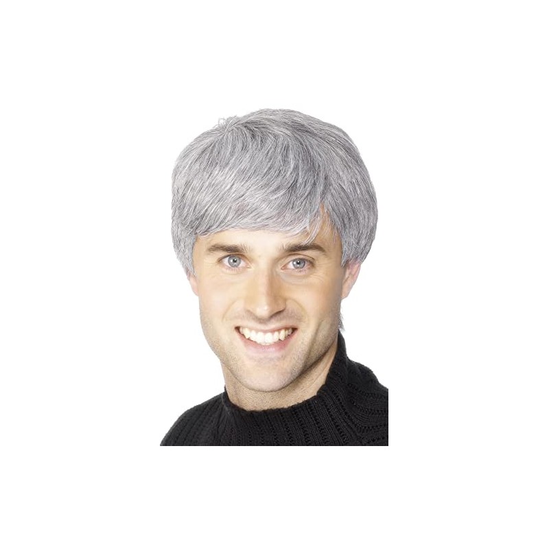 Smiffys Modern Cut Wig Grey