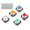 50pcs Mini Push Button ABS Push Button Switch with LED