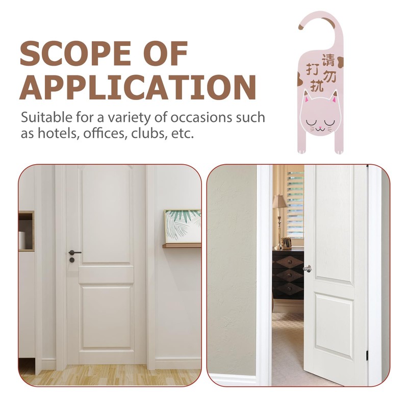 TEHAUX Cat Design Double Sided Welcome Please Knock Do Not