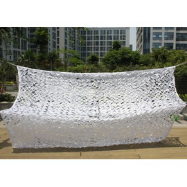 6.5"x10" /2X3M Woodenland Camouflage Net Hunting Military Blind Car Covers Awning Tent Shade Camping Woodland Army Training Sun Shelter Multi-colors (Blue/White/Woodland/Green)
