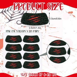 Cholemy 120 Pairs Eye Black Stickers Bulk Baseball Face Glitter Stickers Football Softball Party Favor Spirit Day Accessories(Spirit,Red2)