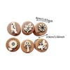 SM SunniMix Wooden Stamps Creative Decorative Pottery Stamps Kindergarten Round