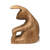MAISONICA Solid Wood Yoga Bunny Figurine Pilates Ornament - Handmade